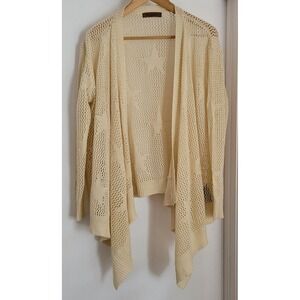 The Classic Women Cardigan S Cream Star Pattern Sweater Coastal Cowgirl